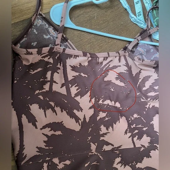 Zimmerman Tan and Brown Palm Tree Swim Dress Size 2/ US Size 8